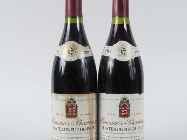 2 BOUTEILLES CHATEAUNEUF DU PAPE DOMAINE DE LA CHARTREUSE : 1 de 1989 
