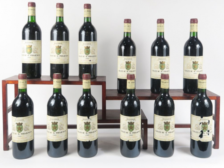 12 BOUTEILLES CHÂTEAU DE PIBARNON BANDOL - 1989 - CBO - BG/1 EA/3 ELA