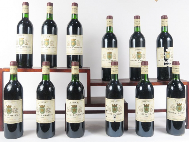 12 BOUTEILLES CHÂTEAU DE PIBARNON BANDOL - 1990 - CBO - 10 BG/2 LB/1 E