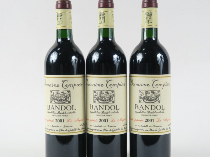 3 BOUTEILLES DOMAINE TEMPIER 'CUVÉE SPÉCIALE LA MIGOUA' BANDOL - 2001