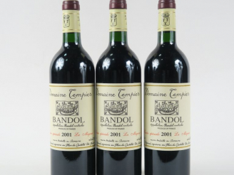 Vente aux enchères 3 BOUTEILLES DOMAINE TEMPIER 'CUVÉE SPÉCIALE LA MIGOUA' BANDOL - 2001