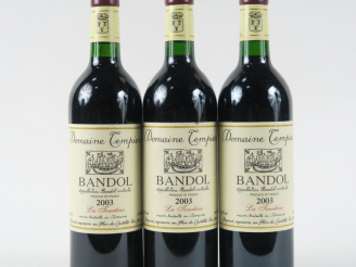 Vente aux enchères 3 BOUTEILLES DOMAINE TEMPIER 'LA TOURTINE' BANDOL - 2003