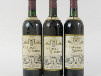 Vente aux enchères 3 BOUTEILLES CHÂTEAU SIMONE 'PALETTE' ROUGE : 1 de 1996 - 1 de 1999 - 