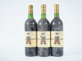 Vente aux enchères 3 BOUTEILLES CHÂTEAU PRADEAUX BANDOL : 1 de 1987 - 2 de 1988