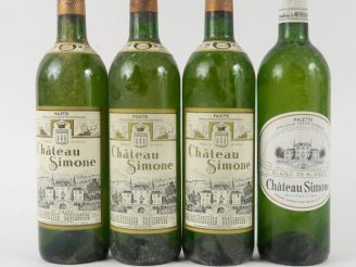 Vente aux enchères 4 BOUTEILLES CHÂTEAU SIMONE 'PALETTE' BLANC : 2 de 2000 - 1 de 1997 - 