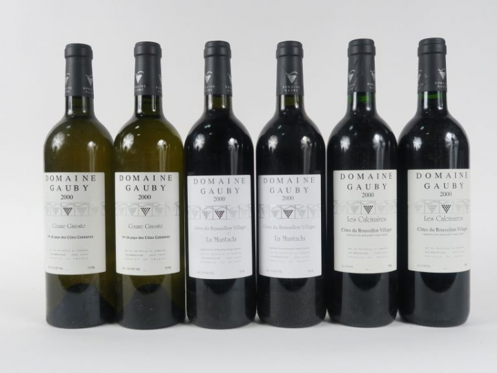 6 BOUTEILLES DOMAINE DE GAUBY LANGUEDOC 2000 : 2 'LA MUNTADA' - 2 'COU