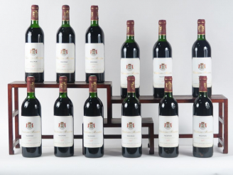 Vente aux enchères 12 BOUTEILLES CHÂTEAU MONTUS MADIRAN - 1985 - CBO - 3 BG/5 LB/3 HEP/1 