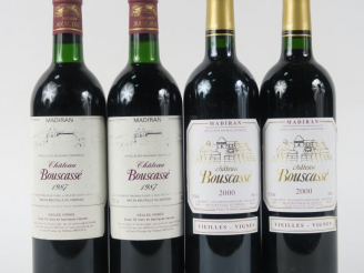 Vente aux enchères 4 BOUTEILLES CHÂTEAU BOUSCASSE 'VIEILLES VIGNES' MADIRAN - 2 de 1987 -