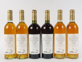 Vente aux enchères 6 BOUTEILLES VIN D'AUTAN ROBERT PLAGEOLLES : 2 de 1988 - 2 de 1989 BG/