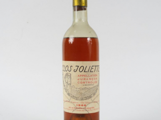 Vente aux enchères 1 BOUTEILLE CLOS JOLIETTE JURANCON - 1966 - BEP/CAPS CORRODÉE