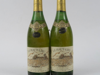 Vente aux enchères 2 BOUTEILLES VOUVRAY SEC 'LE HAUT LIEU' HUET - 1970 - 4 CM