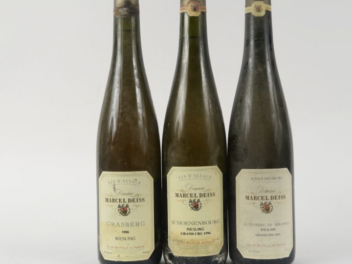 3 BOUTEILLES MARCEL DEISS : 1 ALTENBERG DE BERGHEIM RIESLING GC 1993 -