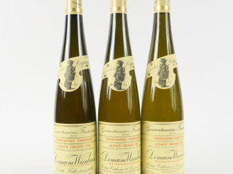 Vente aux enchères 3 BOUTEILLES GEWURZTRAMINER FURSTENTUM DOMAINE WEINBACH FALLER CLOS DE