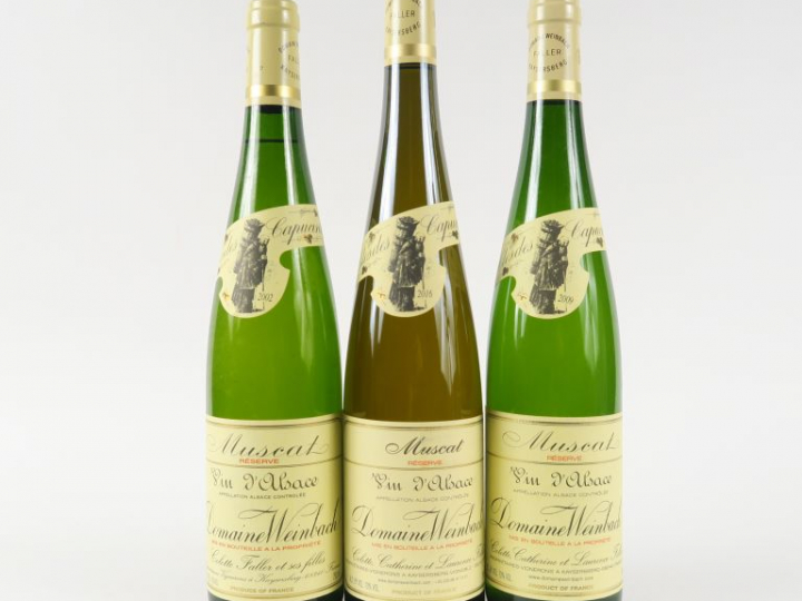 3 BOUTEILLES MUSCAT DOMAINE WEINBACH FALLER CLOS DE CAPUCINS - 2002/20