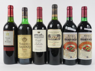 Vente aux enchères 6 BOUTEILLES VINS ESPAGNOLS