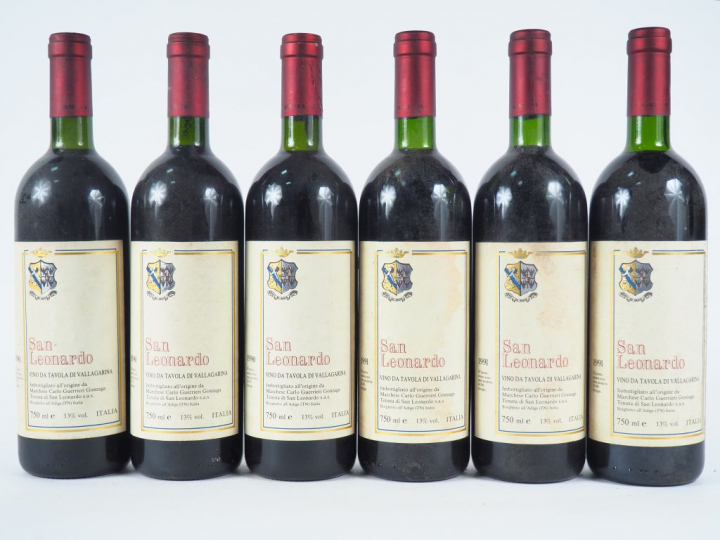 6 BOUTEILLES SAN LEONARDO VALLAGARINA  - CBO - 3 de 1990 - 3 de 1991