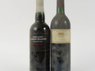 Vente aux enchères 2 BOUTEILLES : 1 BANYULS LES CLOS DE PAULILLES 1991 - 1 RIVESALTES DOM