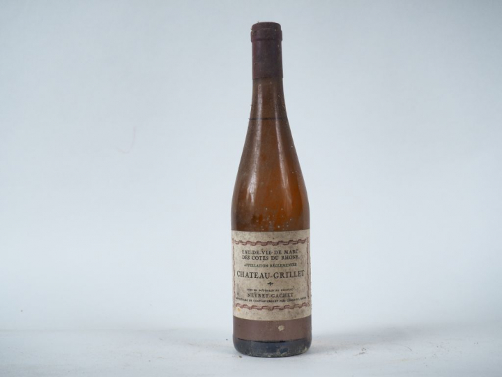 1 BOUTEILLE EAU DE VIE DE MARC DES CÔTES DU RHONE CHÂTEAU GRILLET 45°