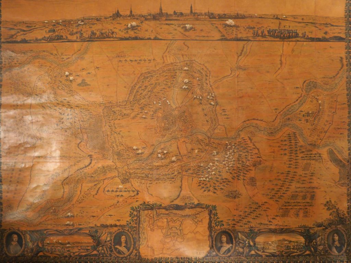 Grande carte XVIIème "le siège d'Arras levé par la défaite des ennemis