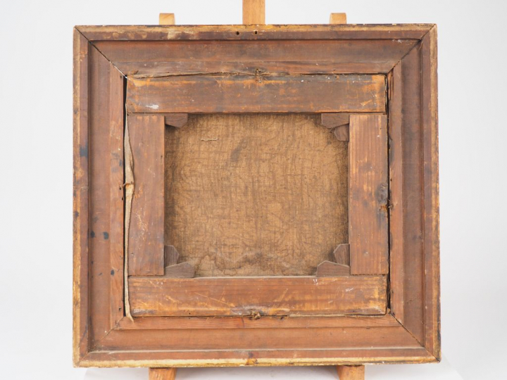Jakob SMITS (attribué à). "Le recueillement". Huile sur toile signée d