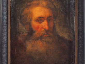Vente aux enchères Ecole française XIXème. "Portrait d'homme". Huile sur toile. Dim 49.5 