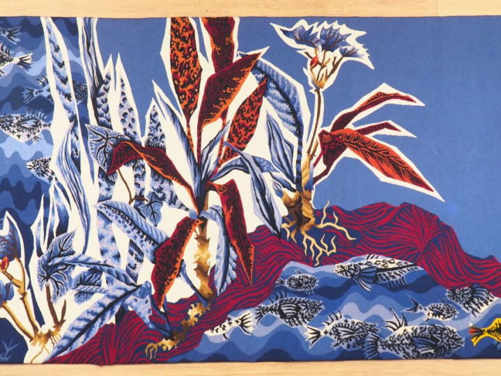Jean LURCAT. "Le marigot rouge". Tapisserie signée et numérotée 3024, 