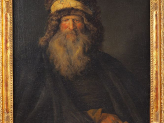 Vente aux enchères Ecole du Nord XVIIIème. "Portrait d'homme à la barbe grise". Huile sur