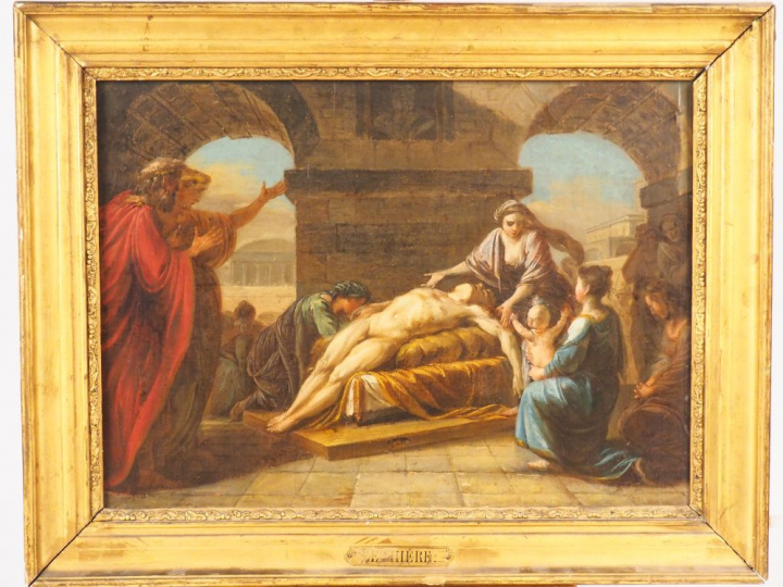 Ecole française vers 1770 Suiveur de Benoit Suivée "La mort d'Hector".