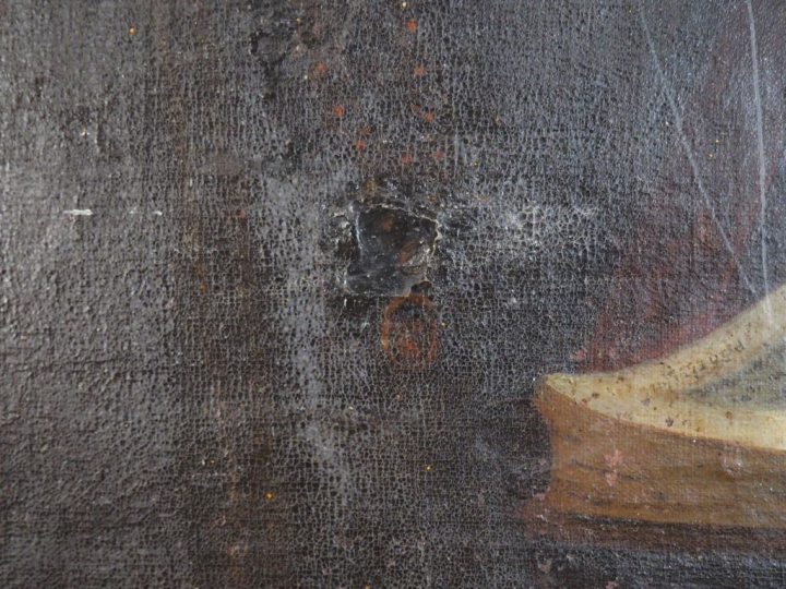 Ecole française XVIIIème. "Saint Jérôme". Huile sur toile. Dim. 82 x 6