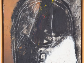 Vente aux enchères Josep GUINOVART. "Blanc i cap". Technique mixte sur toile, signée et d