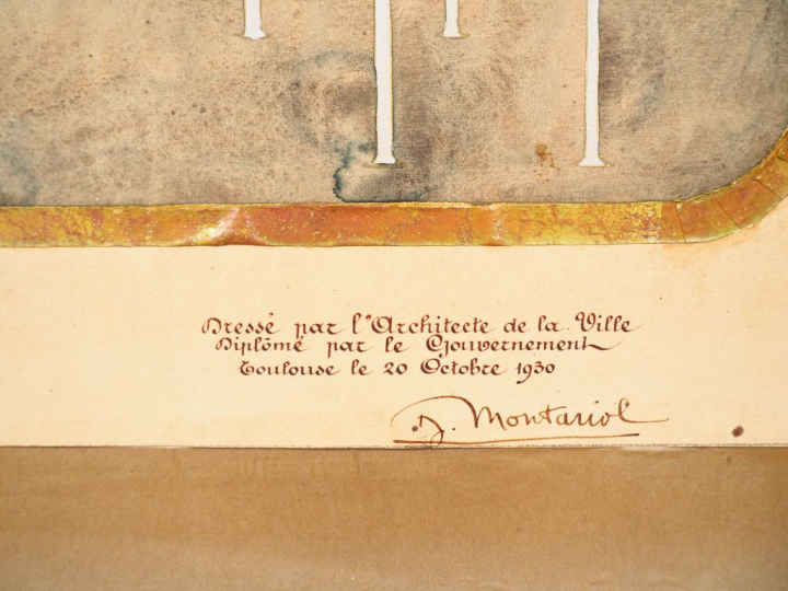 Jean MONTARIOL. "Projet pour la bibliothèque municipale de Toulouse, l