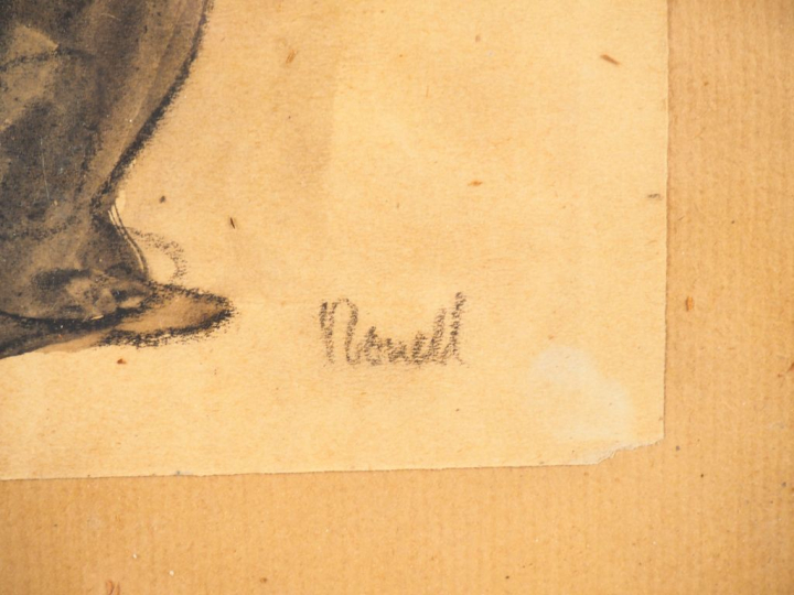 Isodro NONELL. "Jeune mère et son enfant" et "personnage au baluchon".