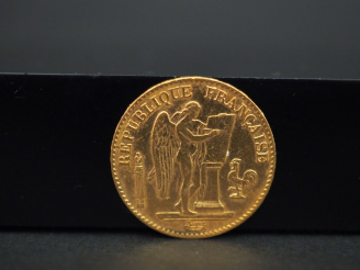 Vente aux enchères Une pièce de 20 francs or, 1890-A.  FRAIS ACHETEURS 5% TTC.