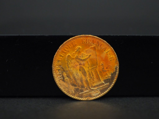 Vente aux enchères Une pièce de 20 francs or, 1893-A.  FRAIS ACHETEURS 5% TTC.
