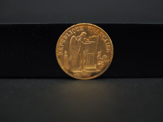 Vente aux enchères 	Une pièce de 20 francs or, 1894-A.  FRAIS ACHETEURS 5% TTC.