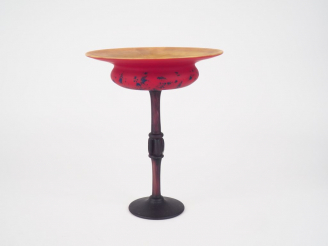 Vente aux enchères SCHNEIDER.  Coupe bijou H. 24 cm.