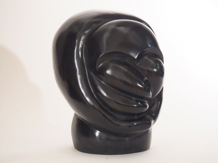 Auguste ZAMOYSKI (1893-1970). "Tête de Louis Marcoussis" (1923) Bronze