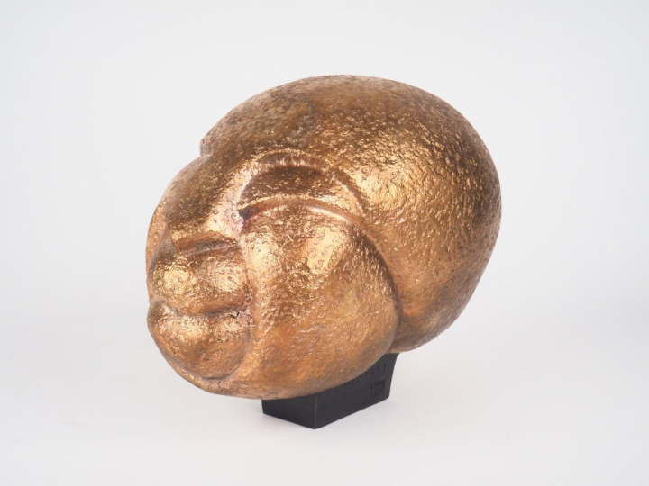 Auguste ZAMOYSKI (1893-1970). "Tête d’Antoni Stonimski " (1923) Bronze