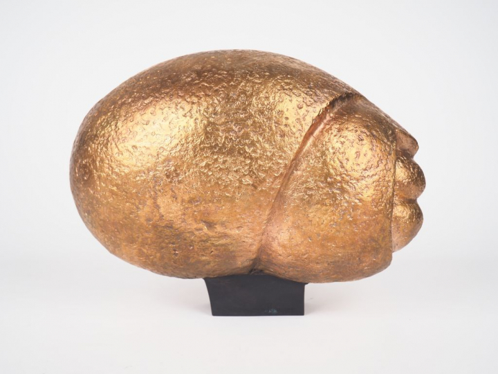 Auguste ZAMOYSKI (1893-1970). "Tête d’Antoni Stonimski " (1923) Bronze