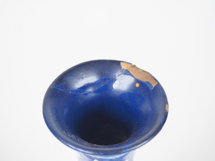 3 vases fin XVIIIème début XIXème en faïence de Nevers décor "persan".