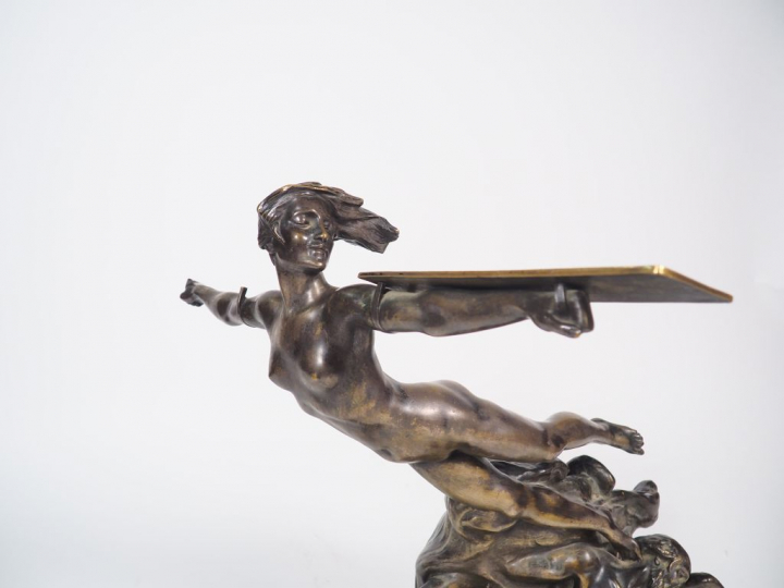 Ernest Charles DIOSI. "Allégorie". Important groupe en bronze. Signé. 