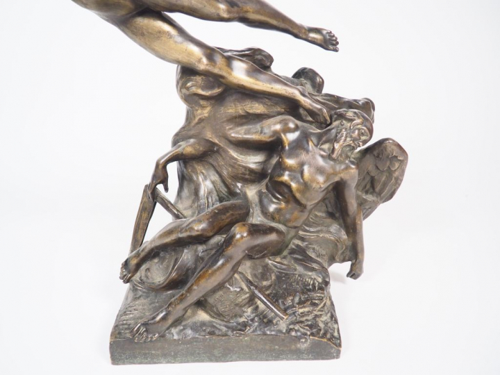 Ernest Charles DIOSI. "Allégorie". Important groupe en bronze. Signé. 