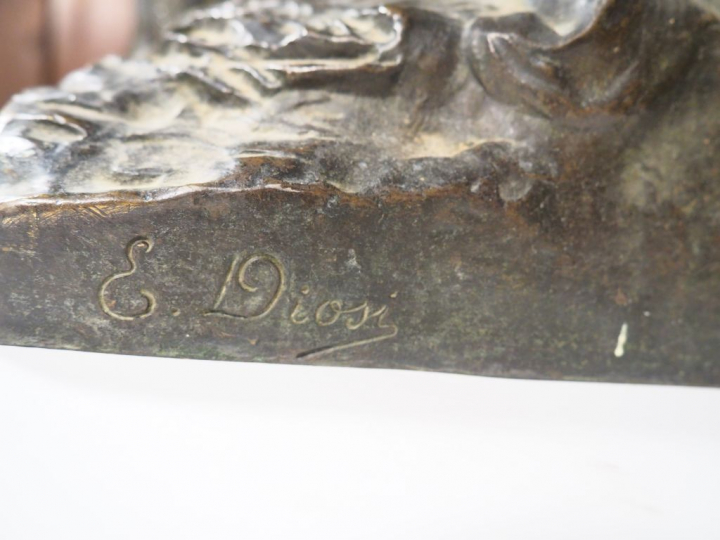 Ernest Charles DIOSI. "Allégorie". Important groupe en bronze. Signé. 