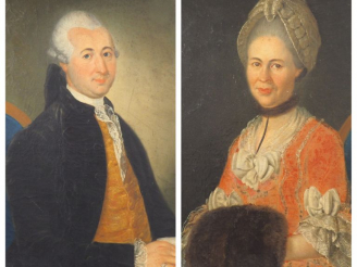 Vente aux enchères Ecole française XVIIIème. "portraits de monsieur et de madame". Paire 