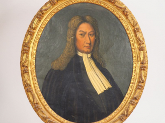 Vente aux enchères Ecole française XIXème. "Portrait d'homme d'église". Huile sur toile, 