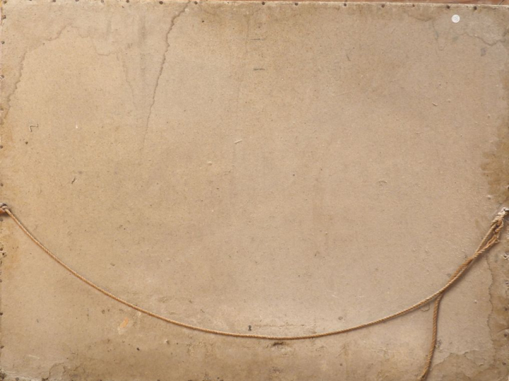 Ecole française XIXème. "Scène de chasse à courre". Pastel.  Dim. 67 x