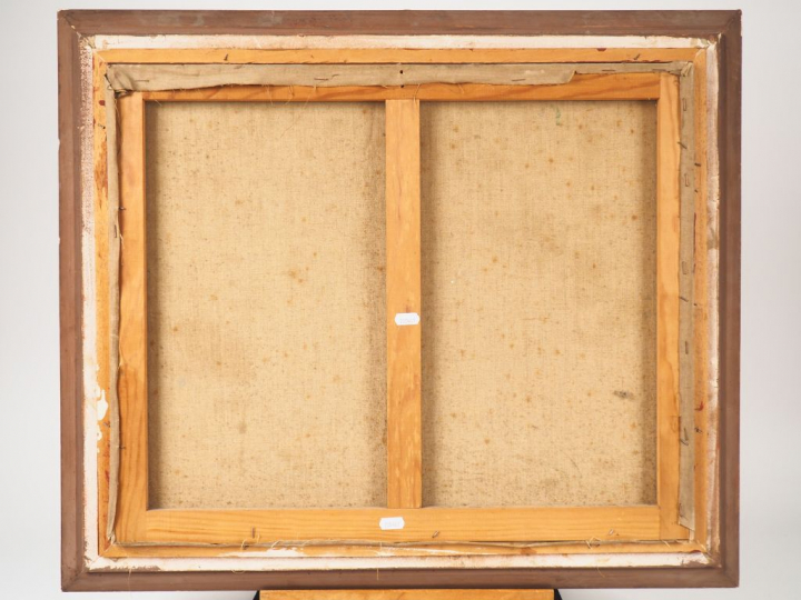 RENE-JUST (René Camille Juste dit). "Vue de village dans un paysage es