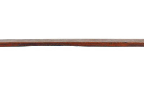 Banc de style Louis XIII en bois naturel. Dim. 51 x 249 cm.