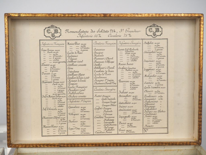Lot comprenant boite maison LUCOTTE : SPAHIS contenant 5 cavaliers à c