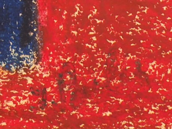 Isaac PAILES "Composition cubiste". Dessin au crayon gras, signé en ba